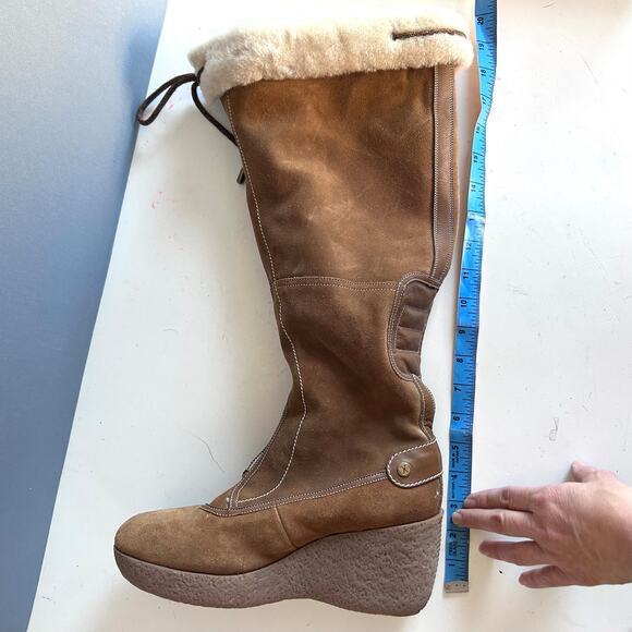 Cole Haan boots women's size 9 over the knee sherpa shearling sheepskin tall - Picture 15 of 16